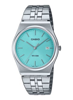 اشتري Casio Quartz Analog Turqouise Dial Stainless Steel Unisex Watch MTP-B145D-2A1VDF في الامارات