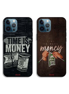 اشتري Two Cases For Apple iPhone 12 Pro Max Protective Covers Time is Mony في السعودية