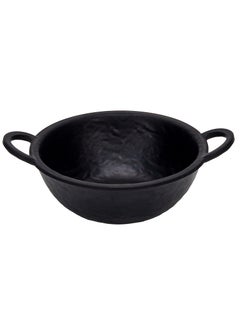 Buy Melamine Deep Kadai Wok Fry Pan Round Shape with Handle on Both Side for Easy Grip and Cooking in UAE