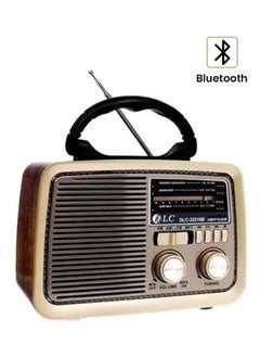 Buy Bluetooth portable radio 32216B brown/gold/black in Saudi Arabia