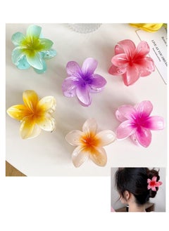 Buy 6 Pcs With 6 colors Flower Hair Clips Claw Clips  for Women Girls Kids in UAE