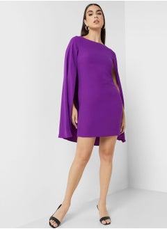 Buy Split Sleeve Boat Neck Dress in UAE