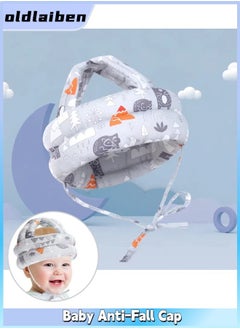 Buy Baby Anti-Fall Cap, Baby Head Protector, Baby Toddler Cap, Adjustable Infant Helmet, Suitable For All Seasons, For 6-36 Months Crawling Walking（Grey） in Saudi Arabia