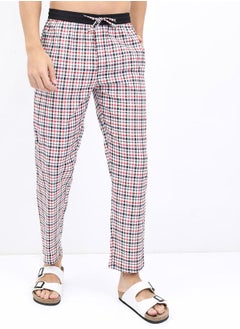 اشتري Checked Print Mid Rise Lounge Pants في السعودية