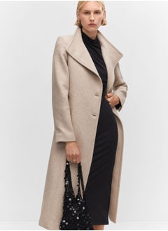 Buy Tie Detail Longline Coat in Saudi Arabia