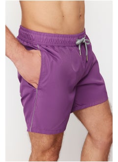 اشتري Dark Purple Garnish Standard Length Swimsuit Marine Shorts TMNSS20DS0022 في مصر