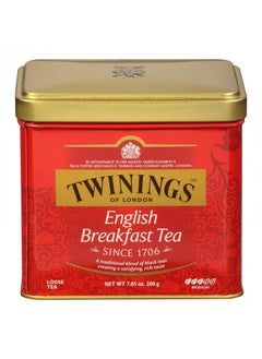 Buy Twinings English Breakfast Loose Tea Tins, Pack of 6, 7.05 Ounce Tins, Smooth, Flavourful, Robust Black Tea, Caffeinated in UAE