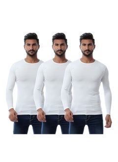 Buy Mesery Bundle OF (3) - Men Full Sleeves - White in Egypt