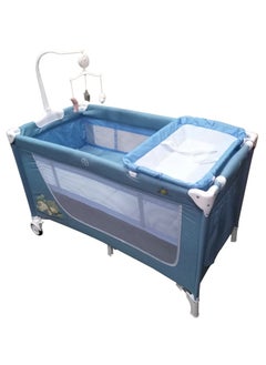 Buy Baby Playpen Two Layers With Toys 27-612P,Blue in Saudi Arabia