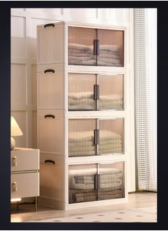 Buy Stackable 4-Tier Plastic Storage Bins - Large Containers Organizer in UAE