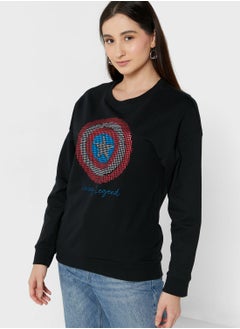 Buy Crew Neck Graphic Sweatshirt in UAE