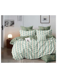 Buy 4 Pieces Fitted Single Size Bed Sheet Set Of 1 Fitted Sheet, 1 Bed Cover And 2 Pillow Cases in UAE