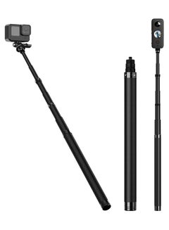 Buy TELESIN Upgraded 1.16 Meters Carbon Fiber Ultra Light Selfie Stick for Action Camera in UAE