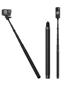 اشتري TELESIN Upgraded 1.16 Meters Carbon Fiber Ultra Light Selfie Stick for Action Camera في الامارات