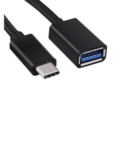 Buy Type-C Male to USB 3.0 A Female OTG Adapter Cable Black in Saudi Arabia