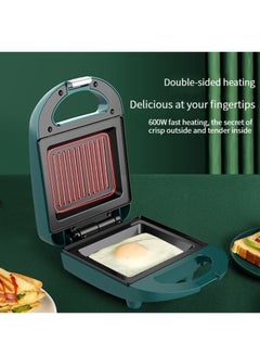 Buy 2 Slice Non-Stick Sandwich Grill 750W Sandwich Maker with Handle Locking System, Indicator Light, Overheat Protection in Saudi Arabia