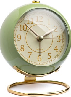 Buy Analog Alarm Clock for Bedrooms,Silent Non-Ticking Vintage Desk Clock with Light Button,Bedside Clock for Heavy Sleepers,Bedroom Indoor Decor in UAE