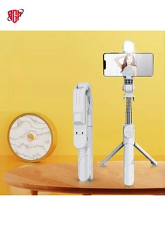 Buy XT02SP Mini Bluetooth Live Tripod Selfie Stick(White) in UAE