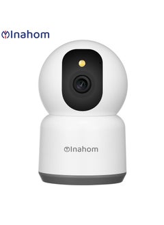 Buy Inahom Pan & Tilt Full HD 5MP Smart Camera with Wi-Fi Support 2.4G or 5G Wi-Fi Motion detection alarm Human Alarm Phone push alarm Supported max 128GB microSD card for recording and playback in UAE