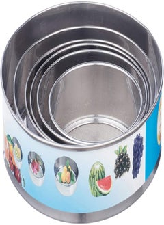 اشتري MT Stainless Steel Flour Sifter Set, 6 Pieces - Silver في مصر