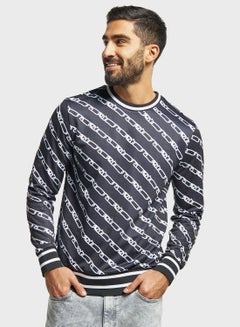 Buy Printed Crew Neck Sweatshirt in Saudi Arabia