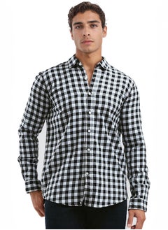 اشتري Cotton Black & White Tartan Summer Shirt في مصر