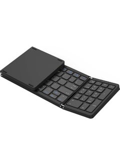 Buy Foldable Bluetooth Keyboard Folding Wireless Portable Keyboard with Numeric Keypad USB-C Rechargeable for iOS Android Windows System Laptop Tablet Smartphone Device in UAE