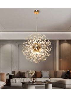 Buy Modern Crystal Pendant Light Gold Chrome Fireworks Dandelion Sputnik Chandelier For Dining Room Bedroom Kitchen Living Room in Saudi Arabia