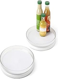 Buy YouCopia FridgeView Fridge Turntable with Mat, Lazy Susan Organizer for Refrigerator Storage, 11”, 2-Pack, White in Egypt