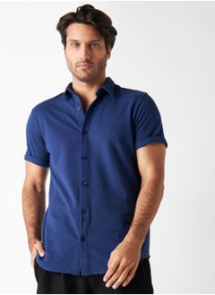 Buy Textured Regular Fit Shirt in Saudi Arabia