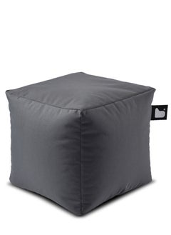 Buy Chair | Quilted Bean Bag Box Polyester - Grey in Saudi Arabia