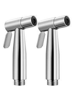 Buy 2 Pieces Bidet Toilet Sprayer Head Stainless Steel Handheld Bidet Sprayer Cloth Bathroom Diaper Sprayer For Kitchen And Toilet Cleaning in UAE