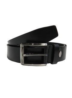 Buy GENUINE LEATHER 40 MM FORMAL AND CASUAL BLACK BELT FOR MENS in UAE