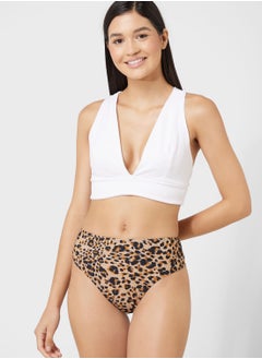 Buy High Leg Printed Bikini Bottom in UAE