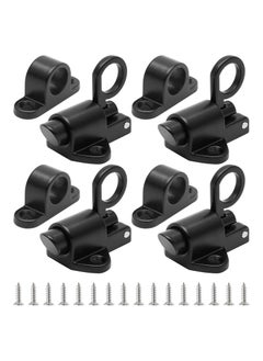 اشتري 4 Pcs Self-Closing Latch Spring Door Lock Door Latch Security Automatic Window Gate Lock Spring Load Bolt Latch Aluminum Alloy Cabinet Pull Ring Spring Load Door Bolt Latches Lock with Screws في الامارات