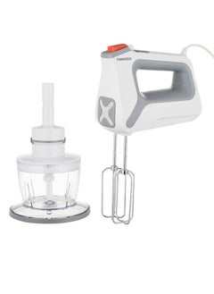 Buy Hand Mixer, 5 Speeds, Chopper 400 W THM-400SS White in Egypt