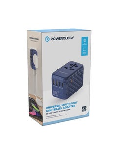 Buy Powerology Universal Multi-Port Travel Adapter PD 65W in UAE