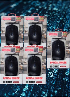 اشتري 5 Pieces SmarTLink Optical Mice The Wired Professional Cool Mouse SL7006MS في السعودية