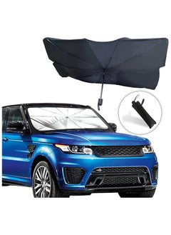 Buy Car Windshield Sunshade | Foldable Reflector Umbrella Sunshade for Cars, Blocks UV Rays Sun Visor Protector Sunshade to Keep Your Vehicle Cool and Damage Free (Large 55 inches x 31 inches) in UAE