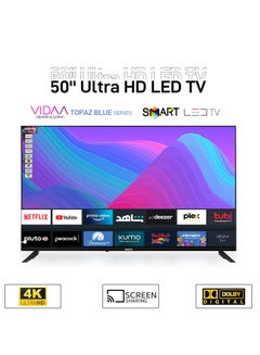 اشتري Geepas 50’’ 4K UHD Smart LED TV, VIDAA With Remote Control (english) , Wall Mount Bracket, 2 USB & 3 HDMI Port, Bluetooth, WIFI, Screen Sharing, 16.9 Aspect Ration, Wide Color Enhancer, Eco Efficiency في السعودية