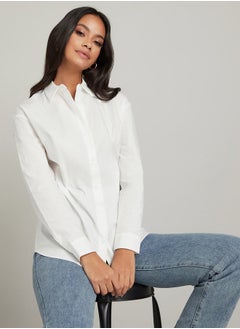 Buy Long Sleeves Classic Regular Length Poplin Shirt in Saudi Arabia