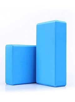 اشتري Yoga Block Brick 2 Pack, Non-Slip Yoga Block Brick Foam Home Exercise Fitness Gym High Density EVA Foam Blocks for Improved Stretching Yoga/Pilates/Fitness Blue 9" x 6"x3"Blue في الامارات