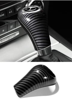 Buy Carbon Fiber Car Gear Shift Knob Cover Sticker Interior Trim for Mercedes Benz W204 W212 A G E C Class CLS Accessories 1 Piece (Black) in Saudi Arabia