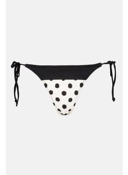 Buy Women Polka Dots Bikini Bottom, White/Black in UAE