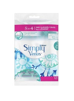 Buy Simply Venus Disposable Razors 12 pieces in UAE