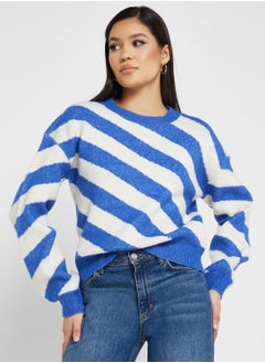 Buy Striped Knitted Sweater in UAE