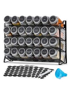 Buy Spice Rack Organizer for Cabinet, Spice Organizer with 28 Empty Spice Jars Funnel, Spice Labels, Seasoning Organizer for Countertop, Cabinet, Kitchen, Pantry, Cupboard in Saudi Arabia