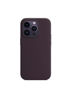 Buy iPhone 14 Pro Case, Protective Back Cover Liquid Silicone with Magsafe Case for iPhone 14 Pro Elderberry Purple 6.1" in Saudi Arabia