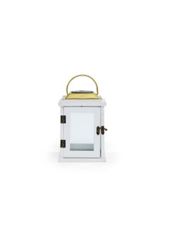 Buy Oshkoz Solar LED Lantern White/Gold 14.5x14.5x20.5cm in UAE