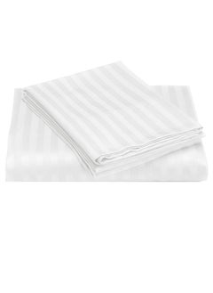 Buy Premium Quality Striped Bed Sheet Sets 100% Cotton 3 Piece Set Deep Pocket 120x200+15cm in UAE